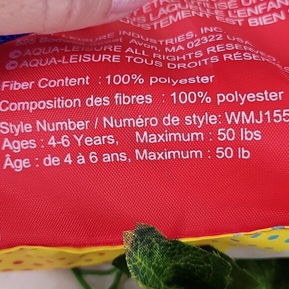 Aqua Leisure. Arm Floaties. Size 4-6yrs. Max 50 pounds. EUC - Picture 10 of 10